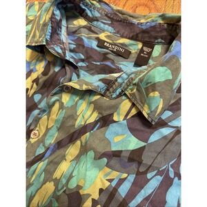 Brandini 100% Pure Silk Hawaiian Shirt Mens XL‎  Cruise Beach Vacation